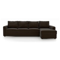 Apollo Sofa (Colour : Chocolate, Cushion : Hard, Seating Capacity : Right Aligned 3 Seater + Right Aligned Chaise)