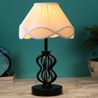 Melissa Vintage off-white Shade Table lamp with Iron Base