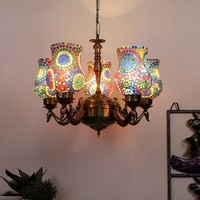 Devansh Dual Black Metal  Wallmounted Lamp With Cotton Off-White Shade