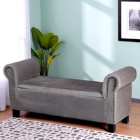Queens Sheesham Wood Accent 2 Seater Couch Bench With Storage In Iron