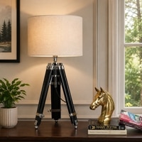 Elwin Natural Lenin Shade Table Lamp