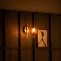 Lior Handicrafted Wall Lamp in Antique Silver Brass finish and Amber Colour