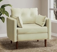 Arihana Fabric Arm Chair in Light Green Color
