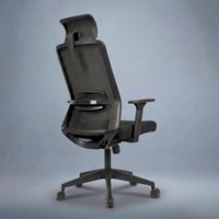 Veritas High Back Mesh Office Chair with Headrest in Black Colour