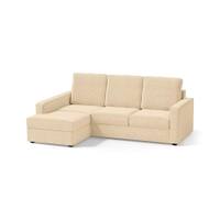 Apollo Compact Sofa (Colour : Birch Beige, Cushion : Hard, Back Type : High Back, Seating Capacity : Left Aligned 2 Seater + Left Aligned Chaise + Ottoman)