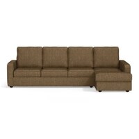 Apollo Sofa (Colour : Dune, Cushion : Hard, Back Type : High Back, Seating Capacity : Right Aligned 3 Seater + Right Aligned Chaise + Ottoman)
