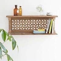 WOODENMOOD Rectangular Wall Rack