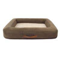 Bolster Bed Polyester Pets Bed in Brown Colour