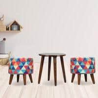 Nova Solid Wood  Ottomon in  Multicolor Colour