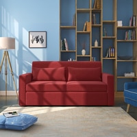 Camden 3 Seater Pull Out Sofa cum Bed In Salsa Red Colour