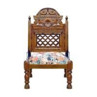 Horae Solid Wood Lounge Chair In Multicolour