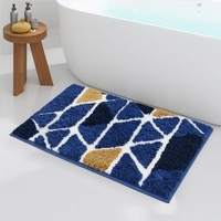 Luxe Home Macau Trangle Bath Mat (40x60 cm)- Blue