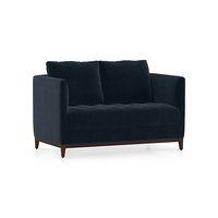 Florence Luxe 2 Seater Fabric Sofa in Sea Port Blue Velvet Colour