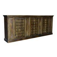 Plato solid wood side board in brown finish