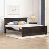 Alexandra King Size Bed Without Storage In American Walnut Finish