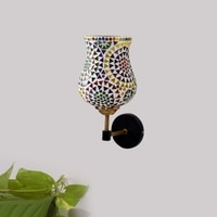 Devansh Metal Electric Wall Light in Black Colour with Multi Shade Count of 1 Light