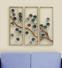 W-Alexa Abstract Metal Wall Decor in Multicolor Set of 1