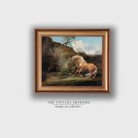 Artistry Brown Green George Stubbs Canvas Wall Prints Canvas Wall Prints Set of 1 Multicolor Matte