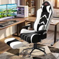 ASE Gaming Gold Series With Footrest Gaming Chair (White)