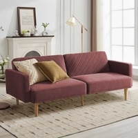 Versatile 3 Seater Fold Out Sofa cum Bed  in Pink Colour