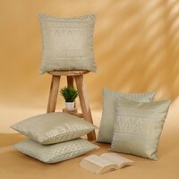 Set Of 5 Jacquard Square Cushion Covers