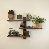 Fiona Wooden Wall Shelf Organiser