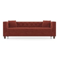 Windsor Sofa Set (Colour : Dark Coral , Seater : 3+1+1)