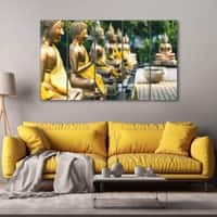 The Castle Decor Lord Buddha Meditation Wall Art Framed Painting 27x48 Inch (Style 21)