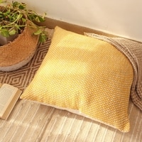 Vindhya Set Of 2 Cushion Covers With Yellow Colour
