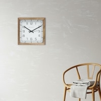 Tan Wooden Wall Clock with Unique Arabic Indices