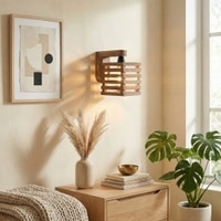 Lyon Brown Solid Wood Wall Lights