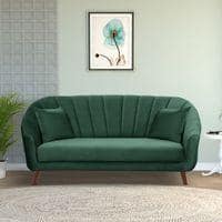 Nilo Velvet 3 Seater Sofa in Green Colour
