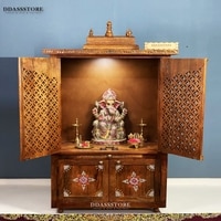 D'Dass Honey Finish Solid Sheesham Wooden Temple For Pooja