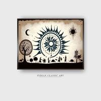 Blue Beige Canvas Wall Prints Canvas Wall Prints Set of 2 Multicolor Matte
