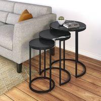 Livingston Metal Side Table in Black Finish