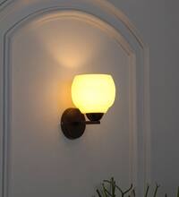 Luster Glass and Metal Wall Light