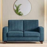 Apollo Neo 2 Seater Fabric Sofa in Indigo Blue Colour (Back Height : Regular, Cushion Type : Hard)