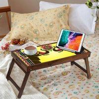 Majestic Tusker Solid Wood Bookshelf and Serving Tray In Multicolour