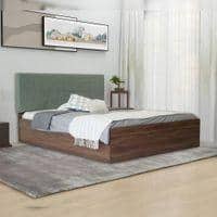 Ahimsa Bed With Premium Leatherette Fabric And Box Storage Queen Bed