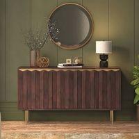 Keoni Solid Wood Sideboard in Claret Mahogany Finish