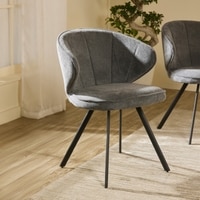 Echo Fabric Dining Chair in Grey Colour