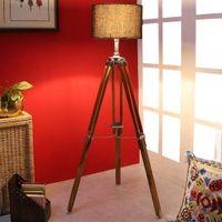 Albert Black Cotton Shade Floor Lamp