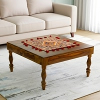 Sydney Sheesham Wood Coffee Table In Teak Finish