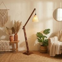 Fisher Beige Jute Floor Lamp with Beige Jute Base