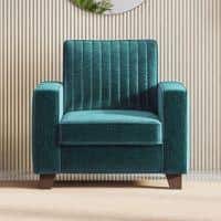 Apollo Neo 1 Seater Fabric Sofa in Malibu Colour (Back Height : Regular, Cushion Type : Hard)