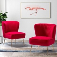 Crimson Accent Chair in Red Colour
