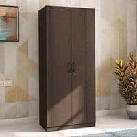 Zoey Engineered Wood 2 Door Wardrobe in Dark Wenge Finish