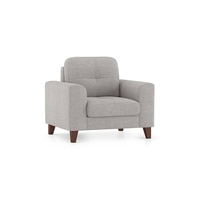 Verona Essential 1 Seater Fabric Sofa in Vapour Grey Colour