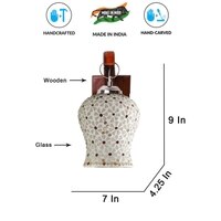 Devansh Solid Wood Electric Wall Light in Brown Colour with Multi Shade Count of 1 Light