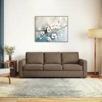 Apollo 3 Seater  Fabric Sofa In Truffle Beige Velvet Colour
